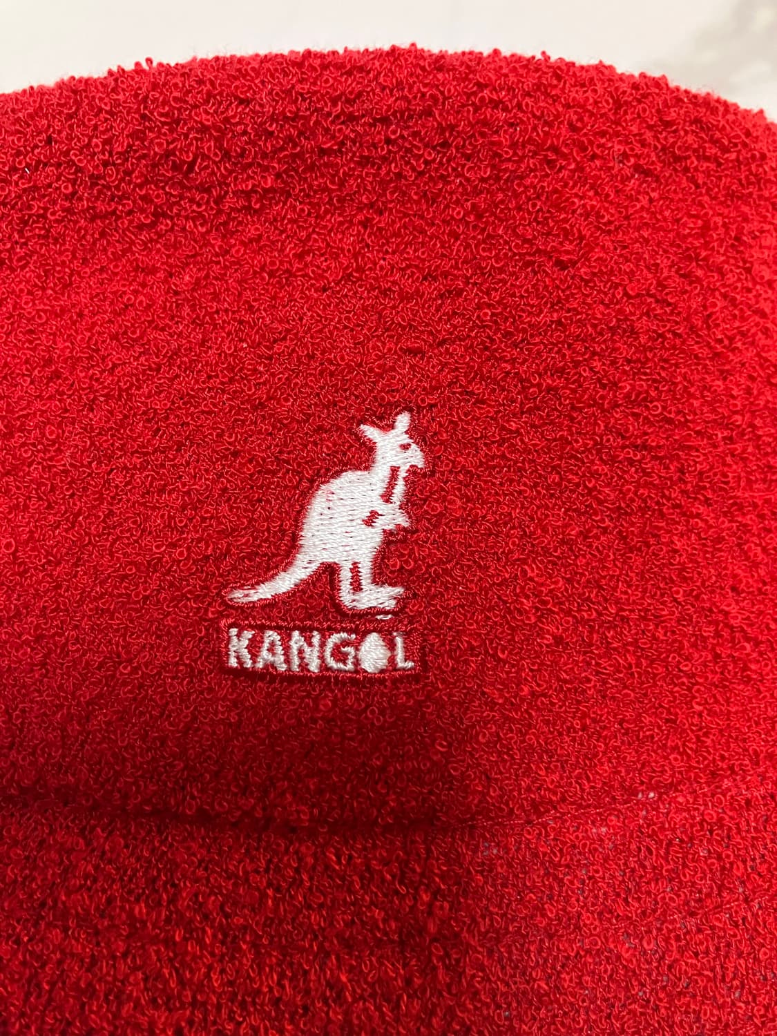 Y2K 대대장 캉골 테리 버킷햇 새제품 쨍한 레드 효리템 상품이미지2