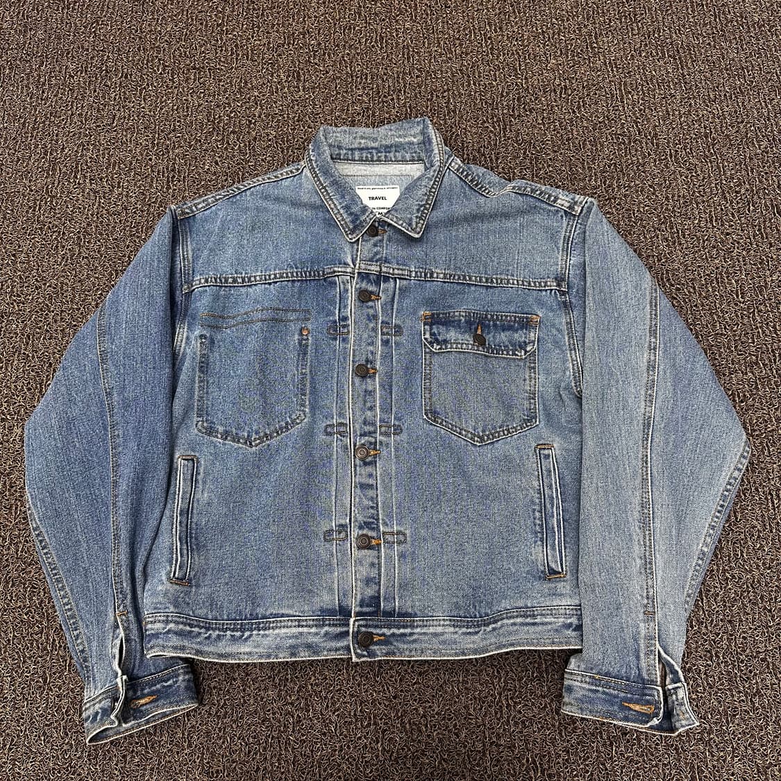TRAVEL 트래블 데님 트러커 데님 청자켓 M 상품이미지1