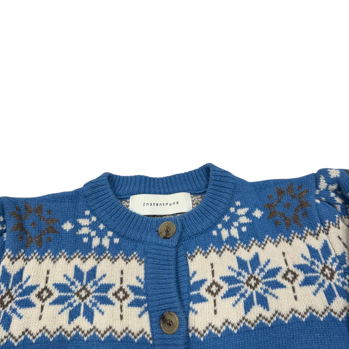 인스턴트펑크 자카드 울 가디건 블루 0 상품이미지2