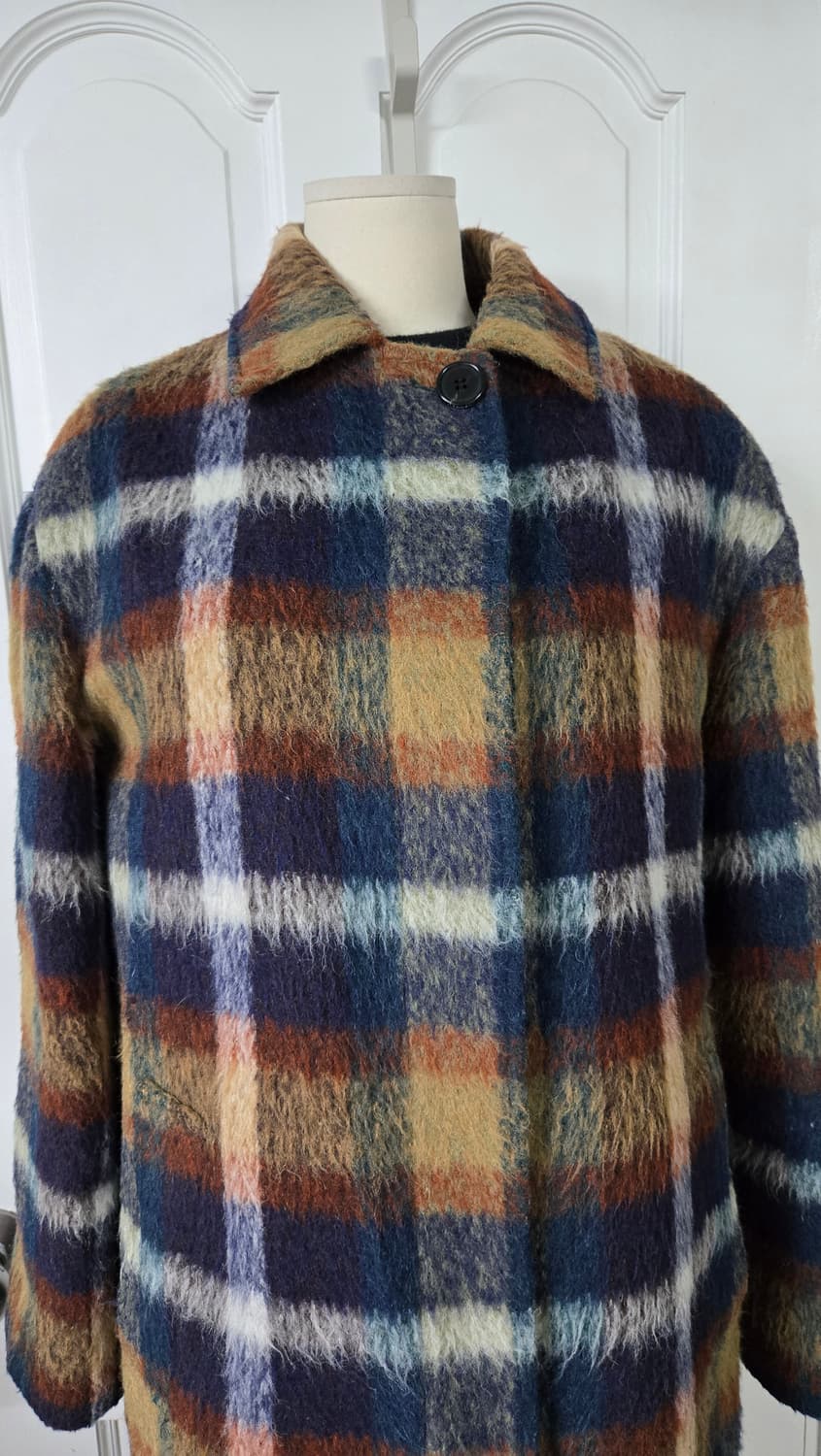 스튜디오 톰보이 울 체크코트 상품이미지2