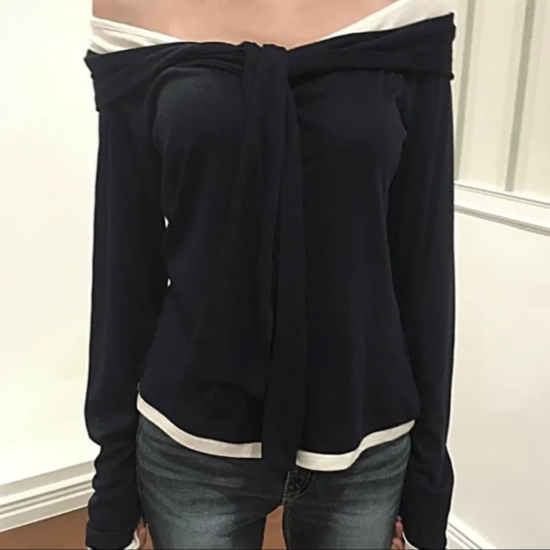 네이비 레이어드 티 상품이미지1