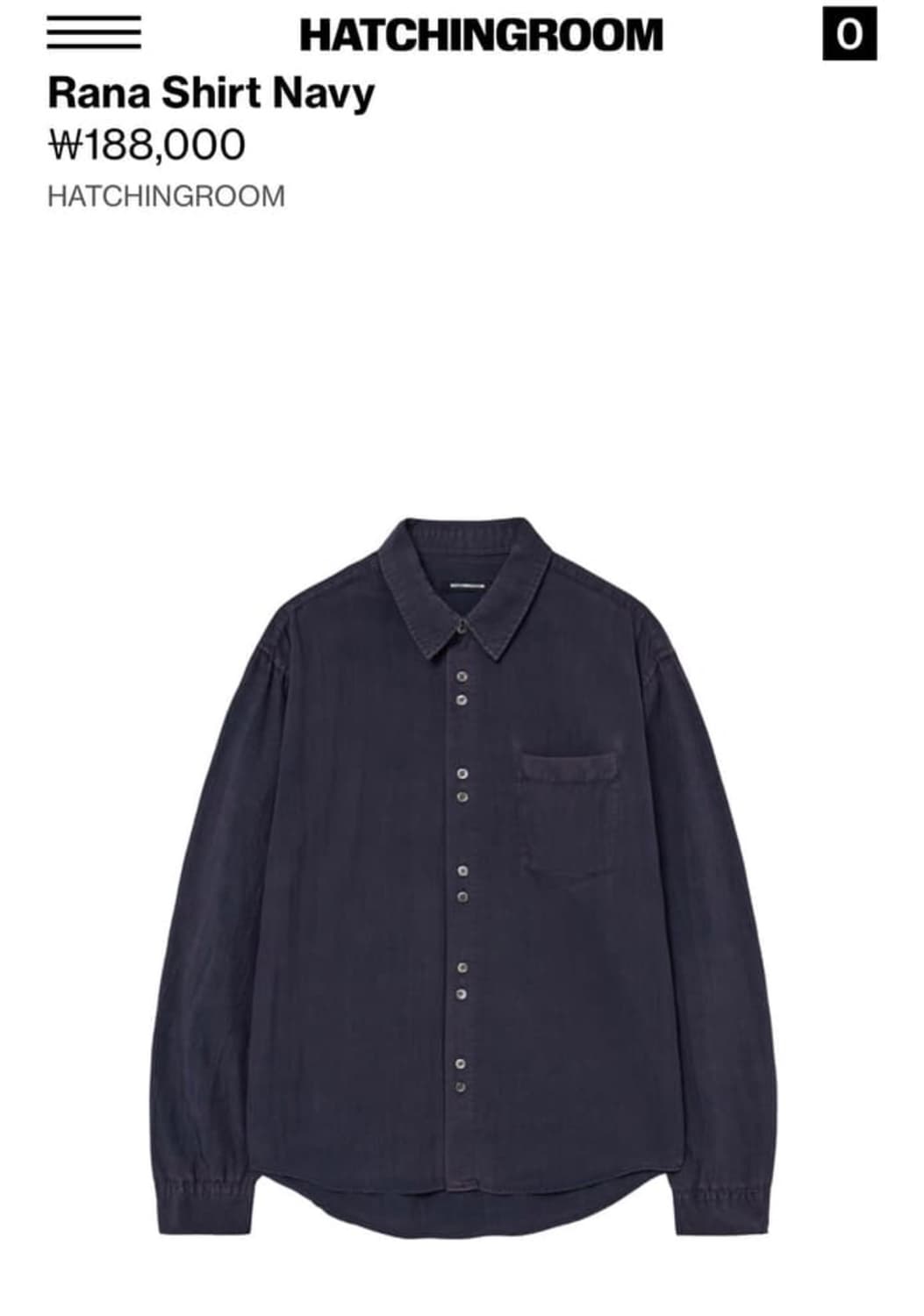 5)해칭룸 라나셔츠 네이비 상품이미지1