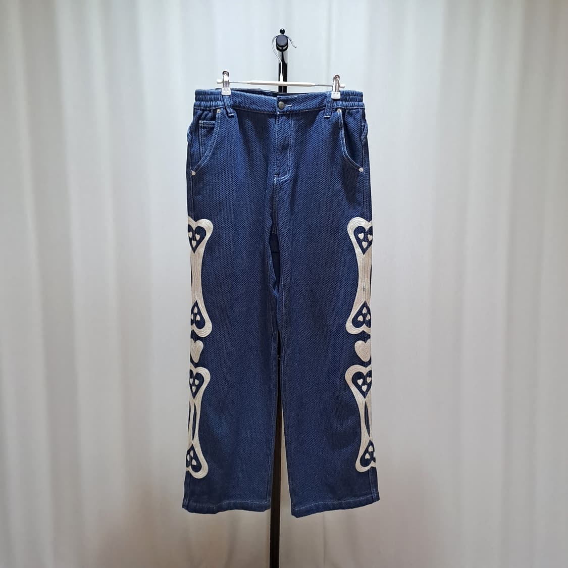 (택포) 글랙 본하트 자수 데님팬츠 M 32-34 A920 상품이미지1