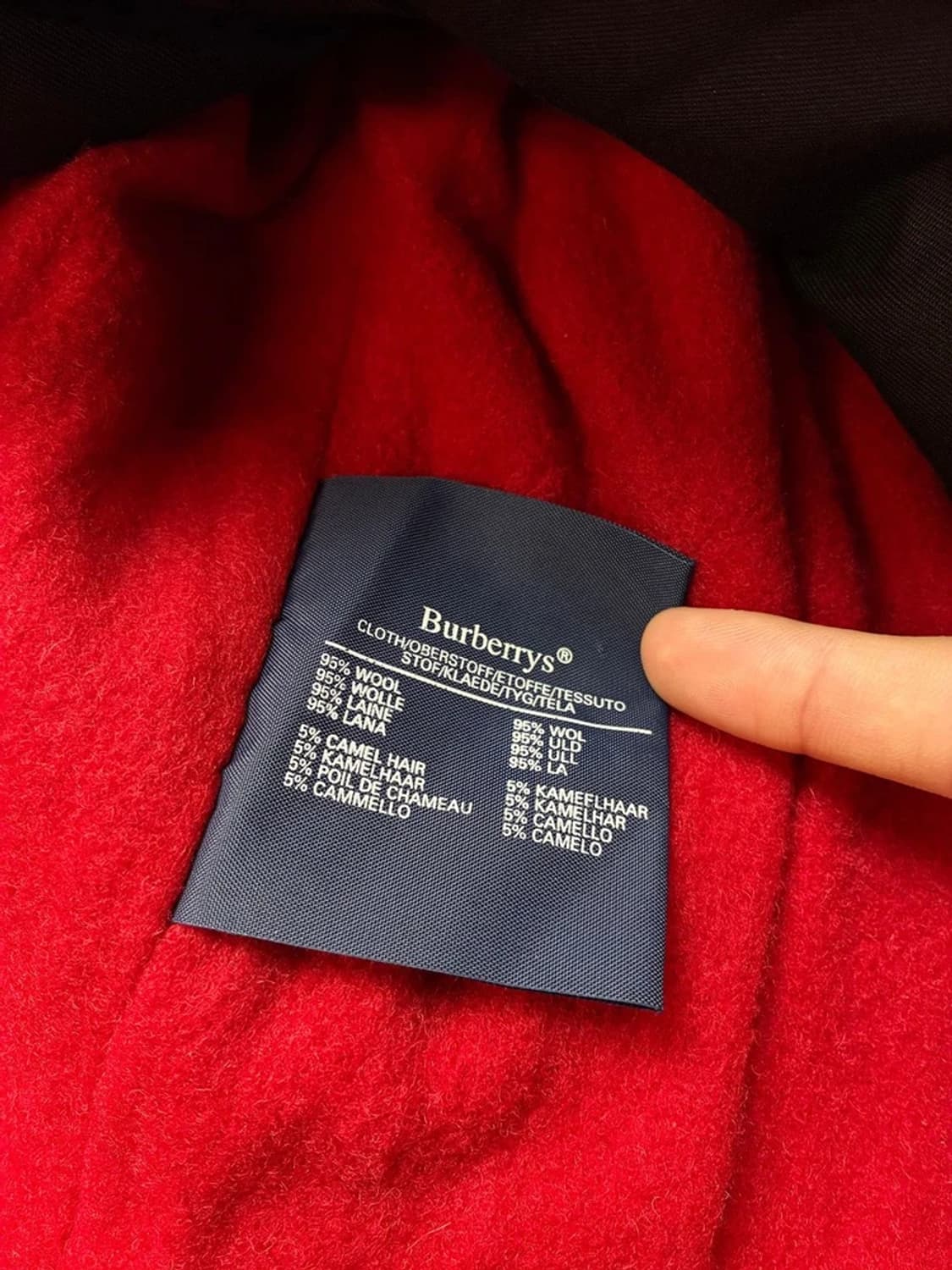 버버리 90's 레드 울 안감 싱글 코트 PN5717 상품이미지7