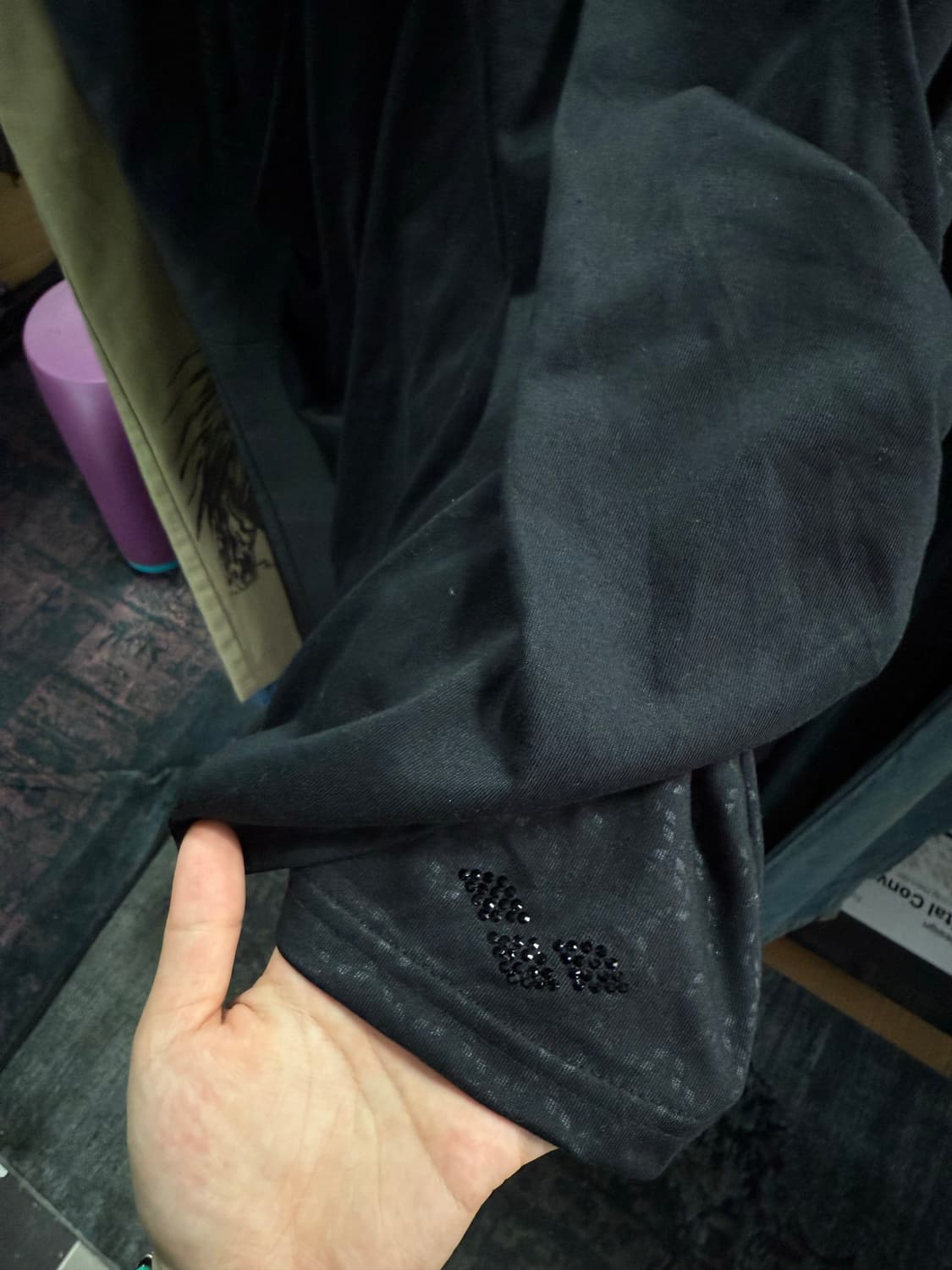 ARENA 시스루 도트 패턴 셔링 티 상품이미지10