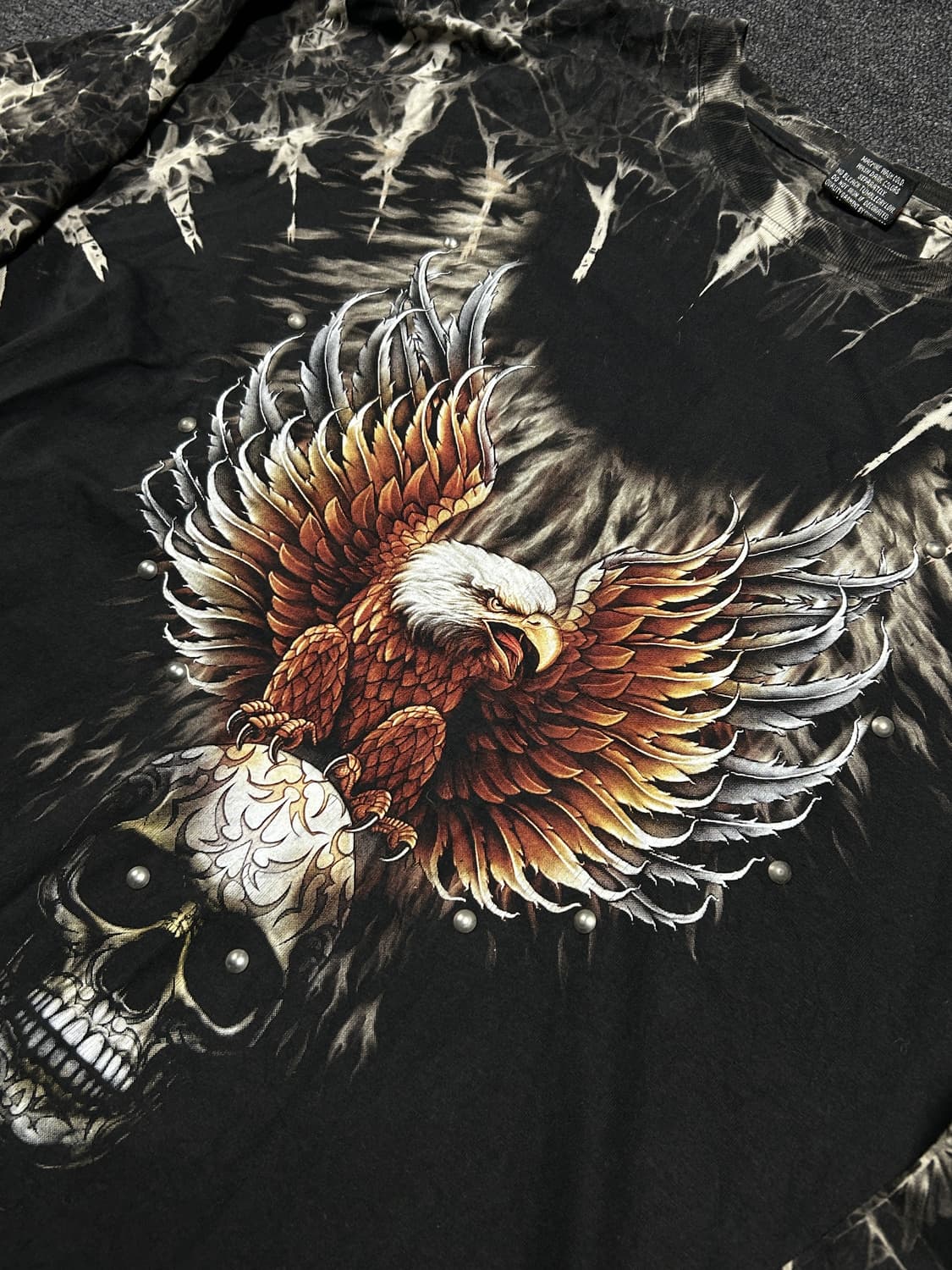 Vintage Goth-Punk Skull pearl Longsleeve 상품이미지3