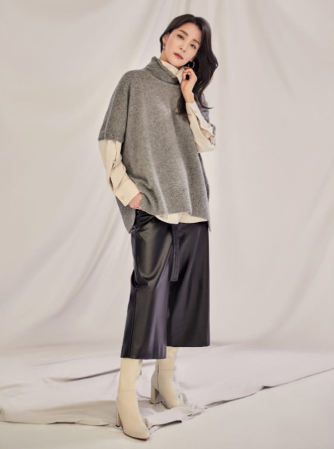 비건레더 7부 팬츠 27인치  상품이미지1