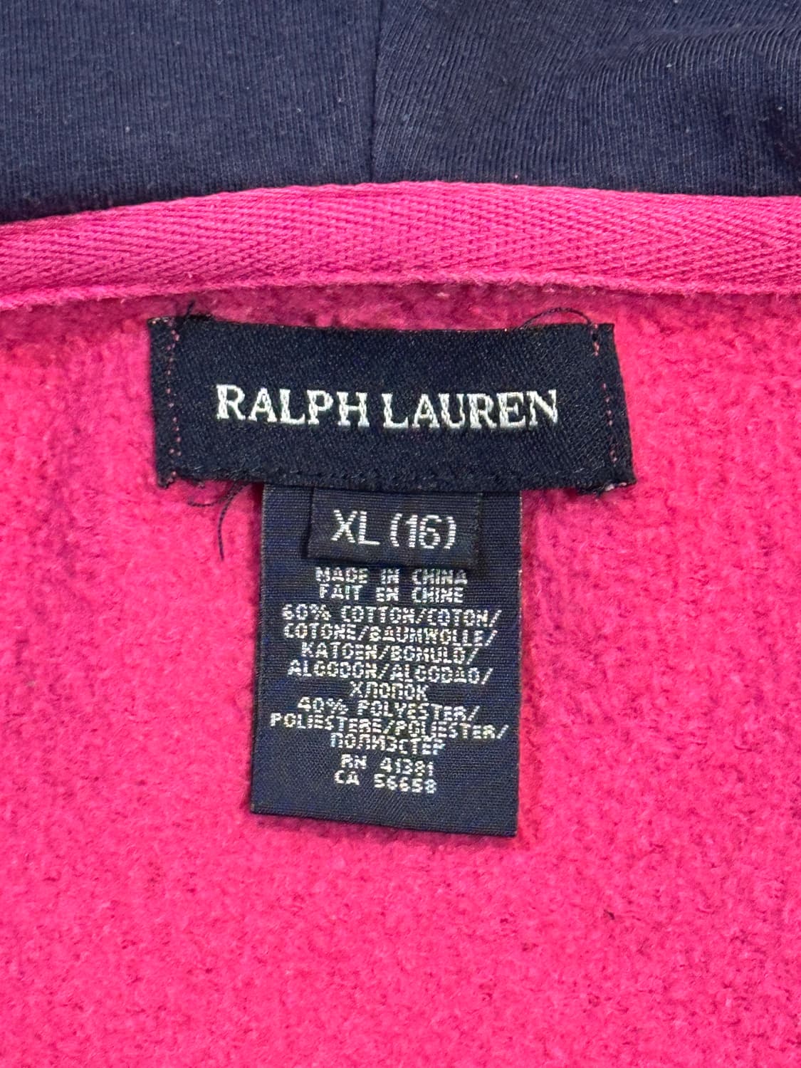 희귀) 폴로 랄프로렌 빅포니 로고 후드집업 핑크 골드 상품이미지5