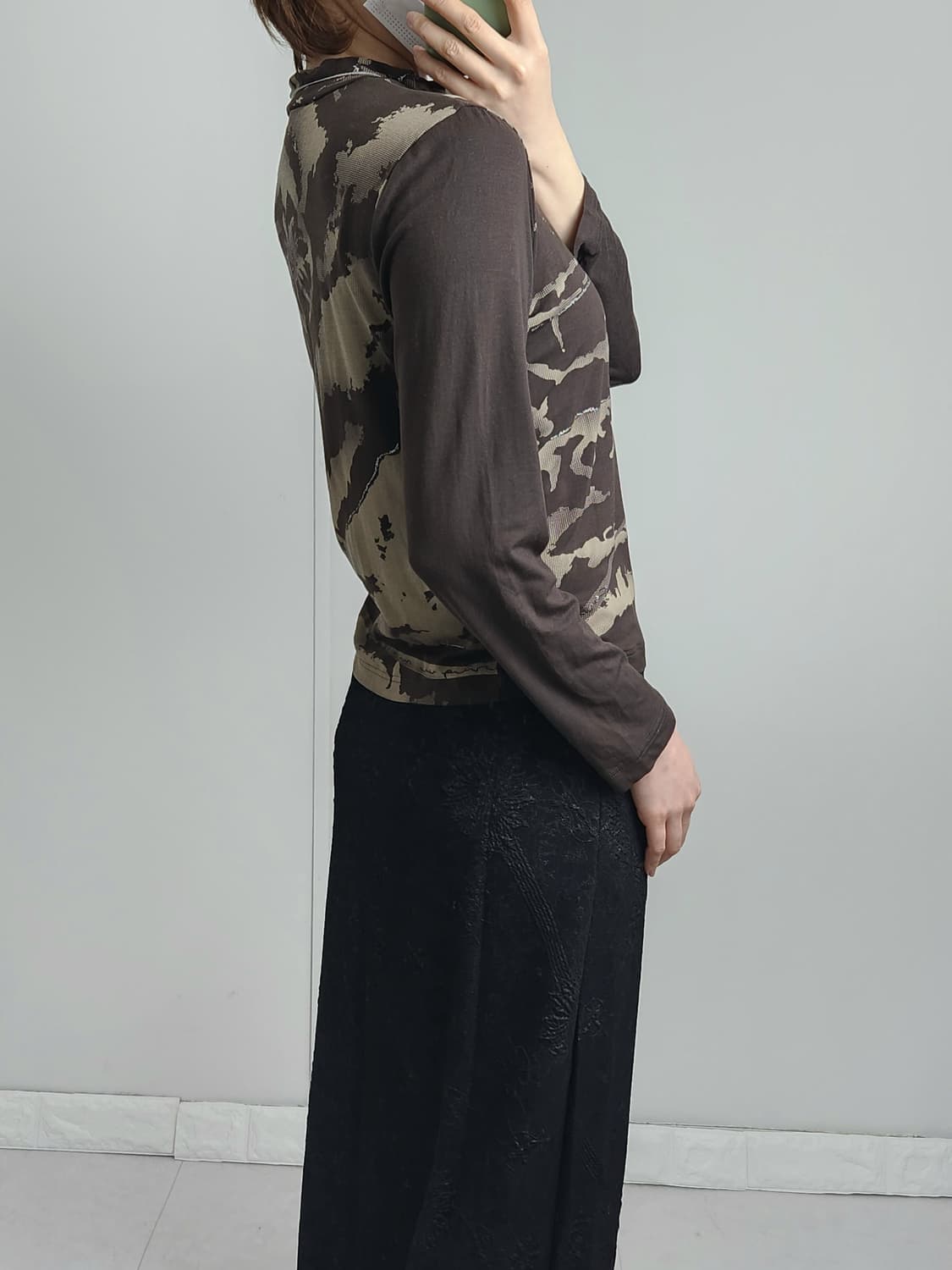 패턴 롱슬리브 탑 상품이미지4