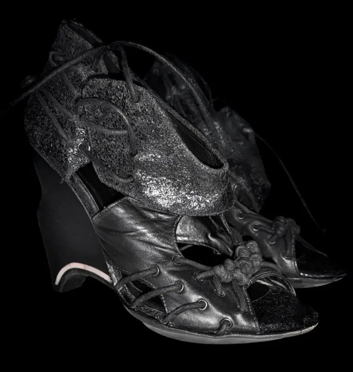 올세인츠 고딕 아방가르드 레이스업 웨지힐 샌들 상품이미지1