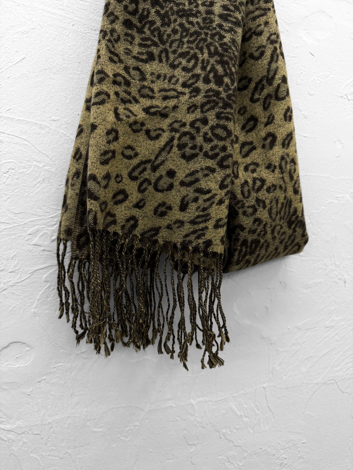 JPN 레오파드 니트 머플러 상품이미지2
