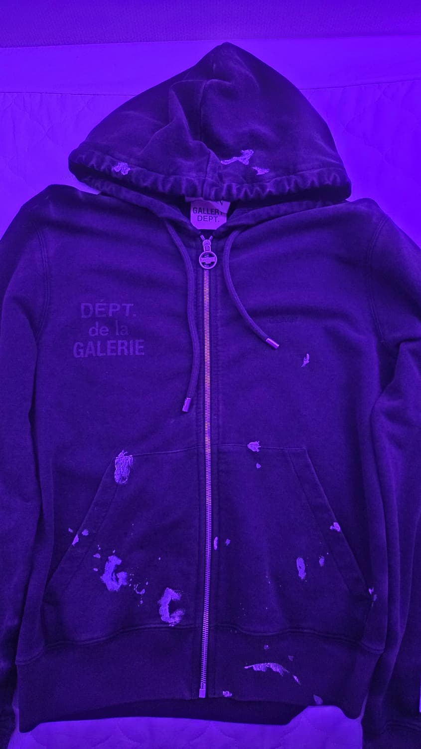 갤러리 디파트먼트 x 랑방 페인티드 로고 후드집업 정품 상품이미지2
