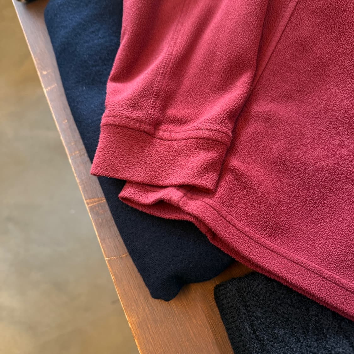 엘엘빈 플리스 하프집업 아노락 집업 버건디 상품이미지2