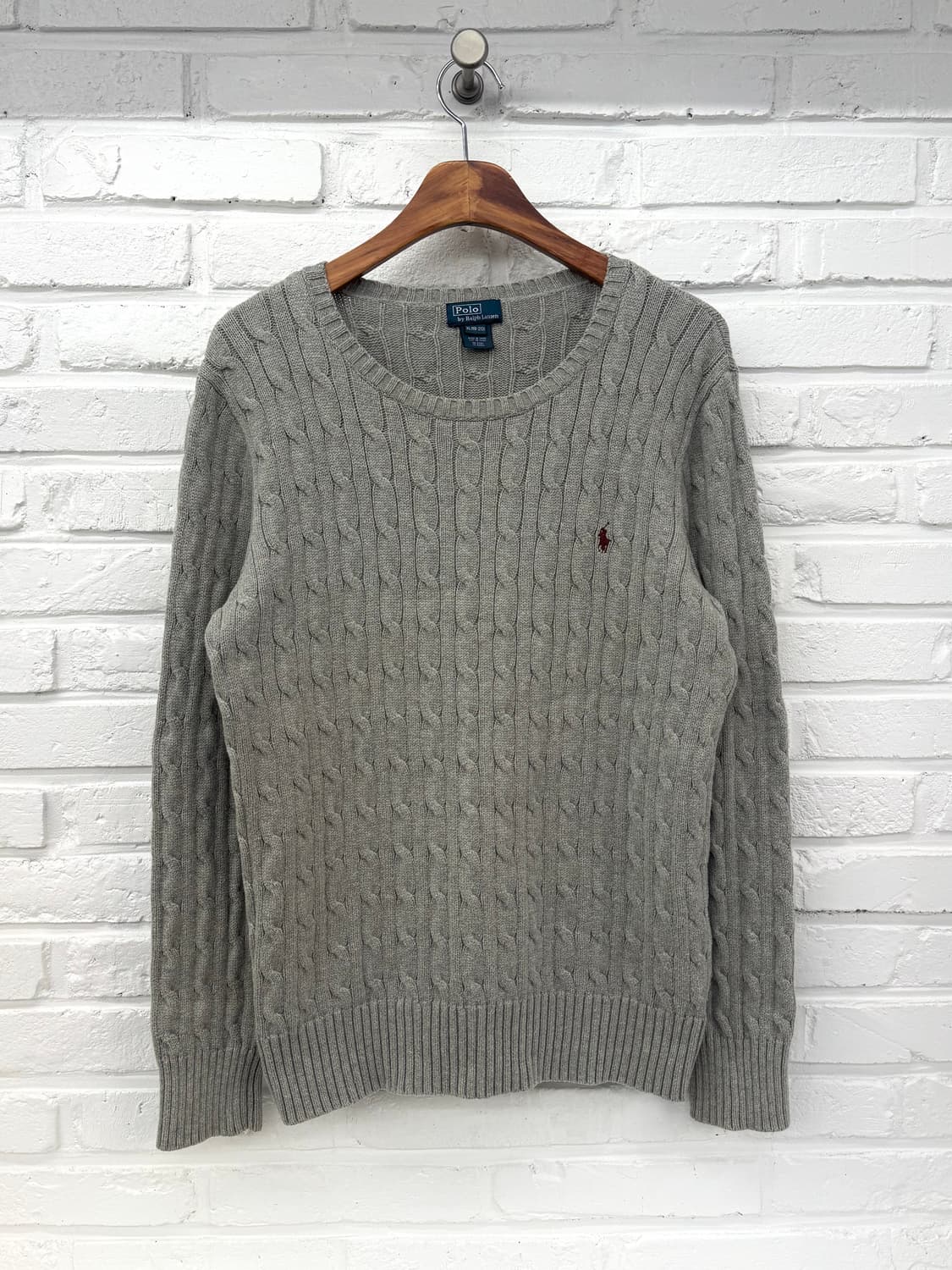 폴로 그레이 꽈베기 니트 상품이미지3