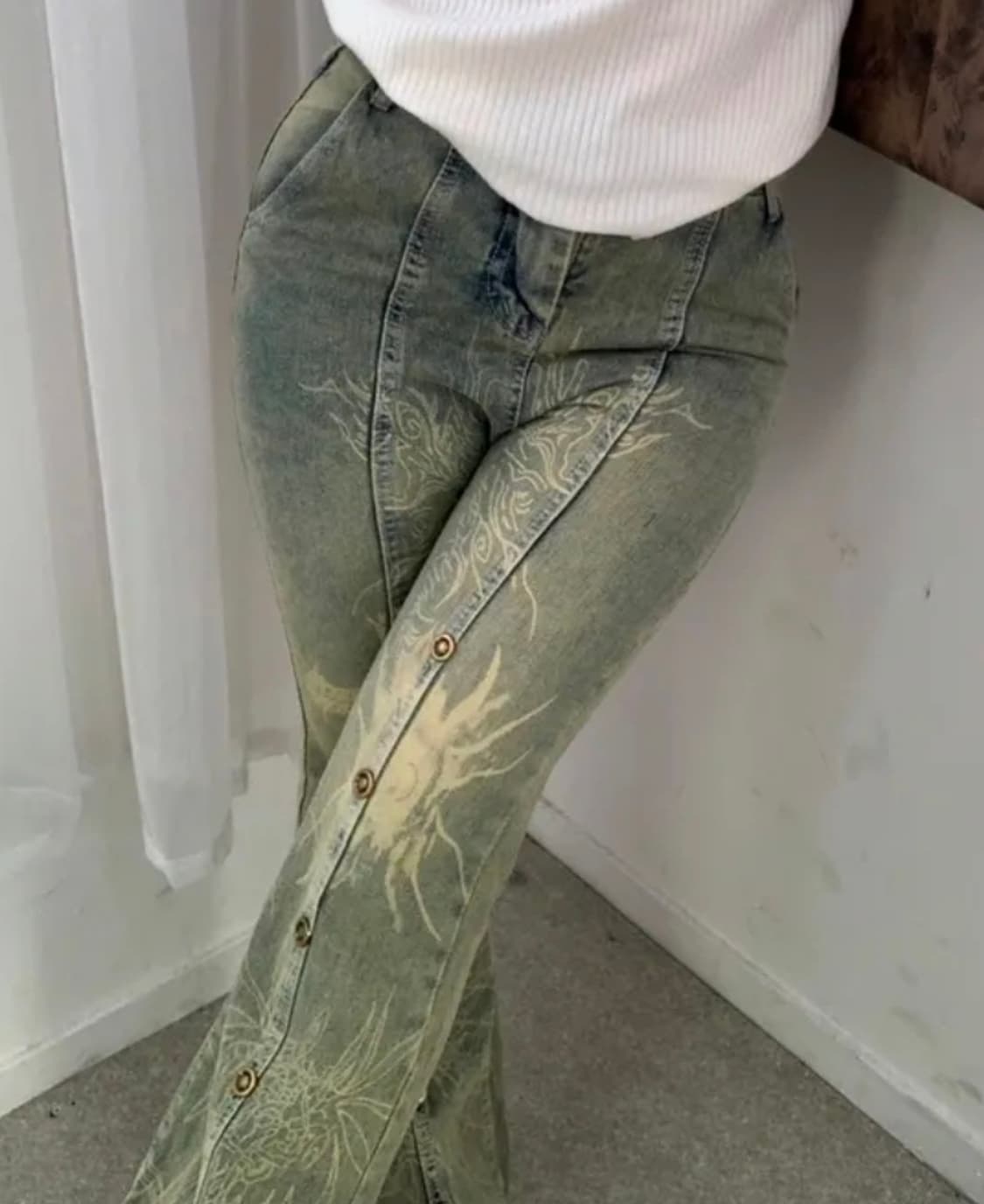 새상품  new 빈티지 워싱 데님 부츠컷 청바지 27 28 상품이미지2