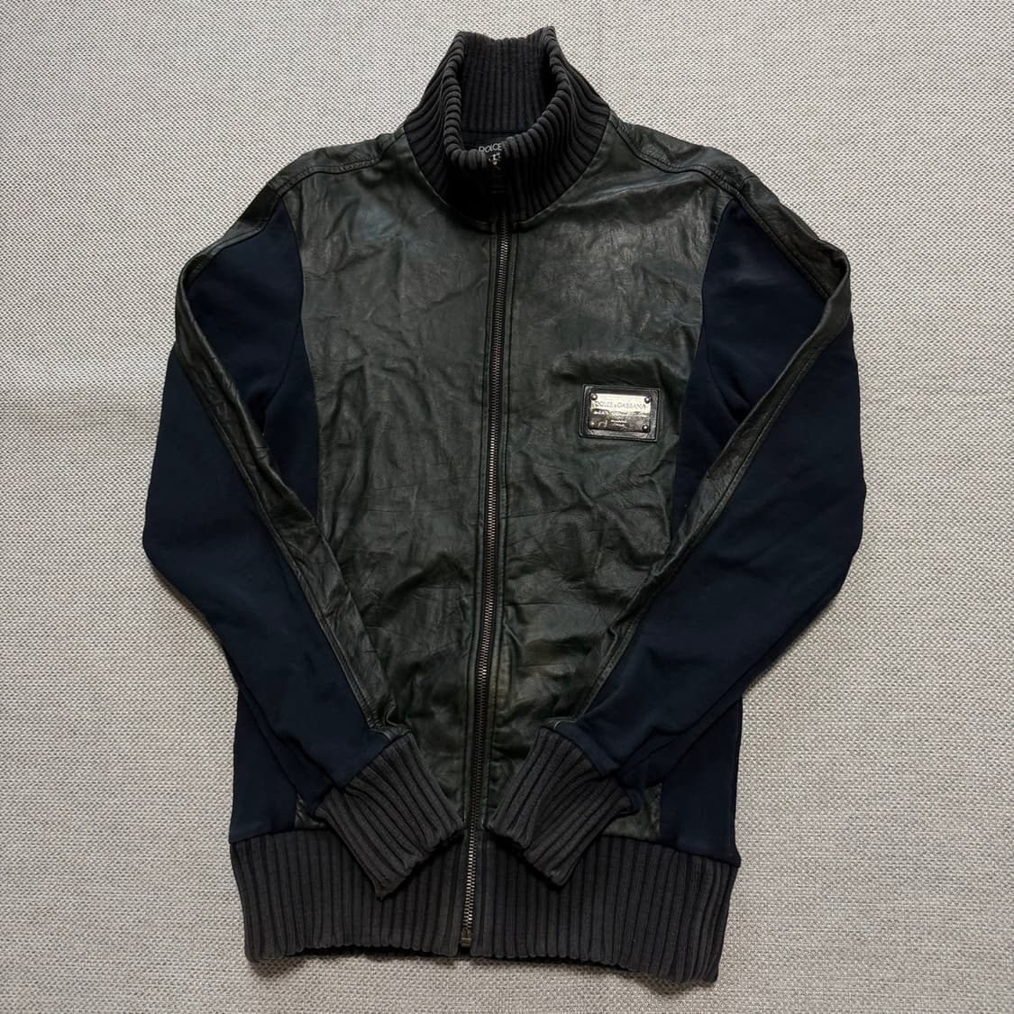 돌체앤가바나 가죽 니트 집업 자켓 상품이미지1