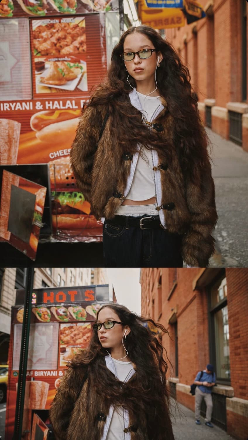 글로니 MOOR REVERSIBLE FUR JACKET (BROWN) 상품이미지9