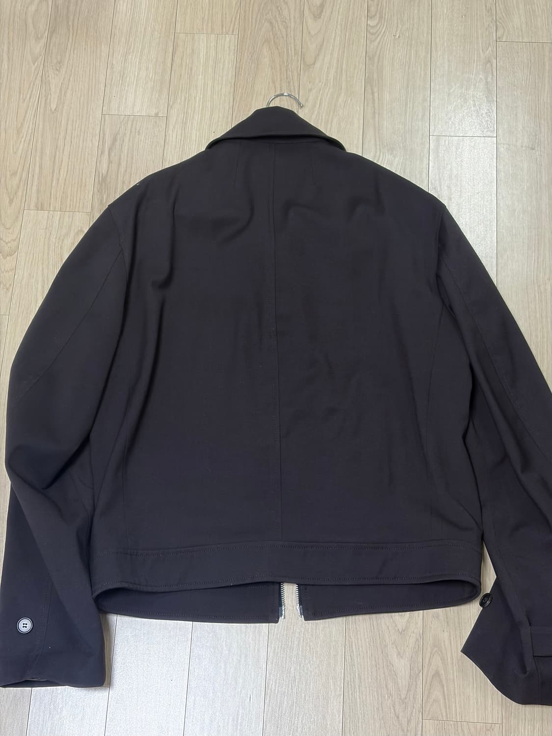 [ 인터섹션 ] 더블 포켓 미니멀 크롭 자켓 [브라운] 상품이미지2