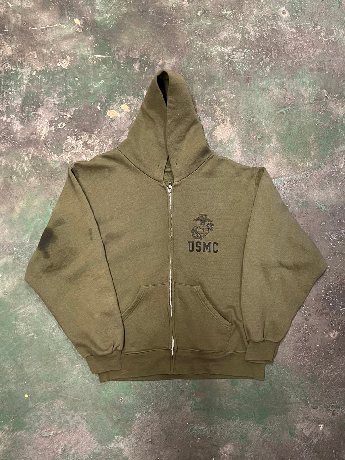 90's [M] 미군 해병대 USMC 풀집 후디 SOFFE 빈티지 군복 상품이미지1