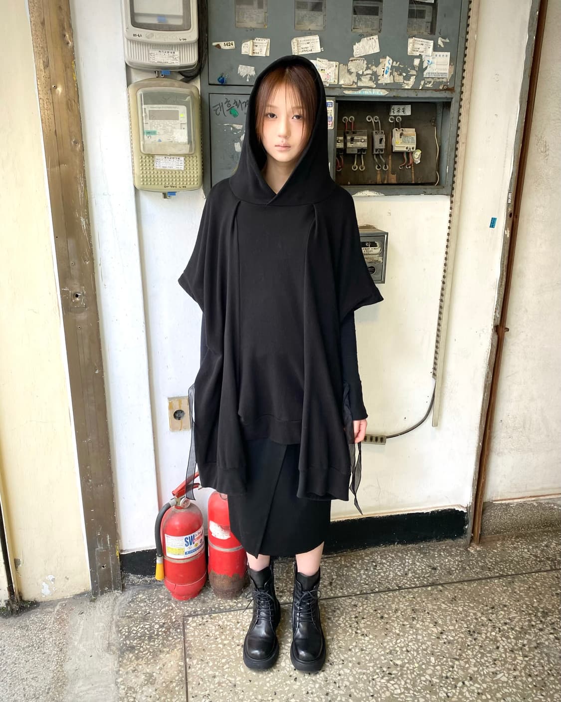 Y’s by 요지 야마모토 2020 S/S 기믹 슬리브리스 후드 상품이미지3