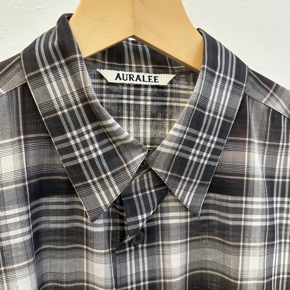 오라리 울 체크셔츠 3사이즈  상품이미지4