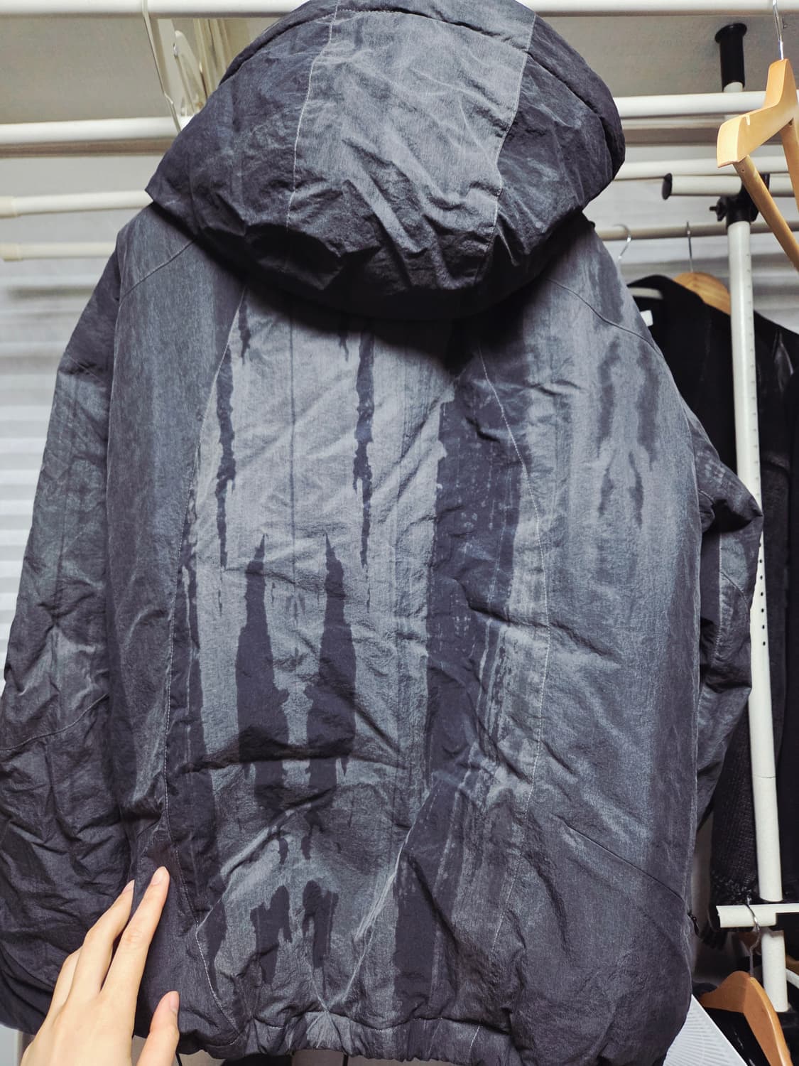 아르반 블리치 쉘 패딩 자켓 블랙 100 상품이미지3