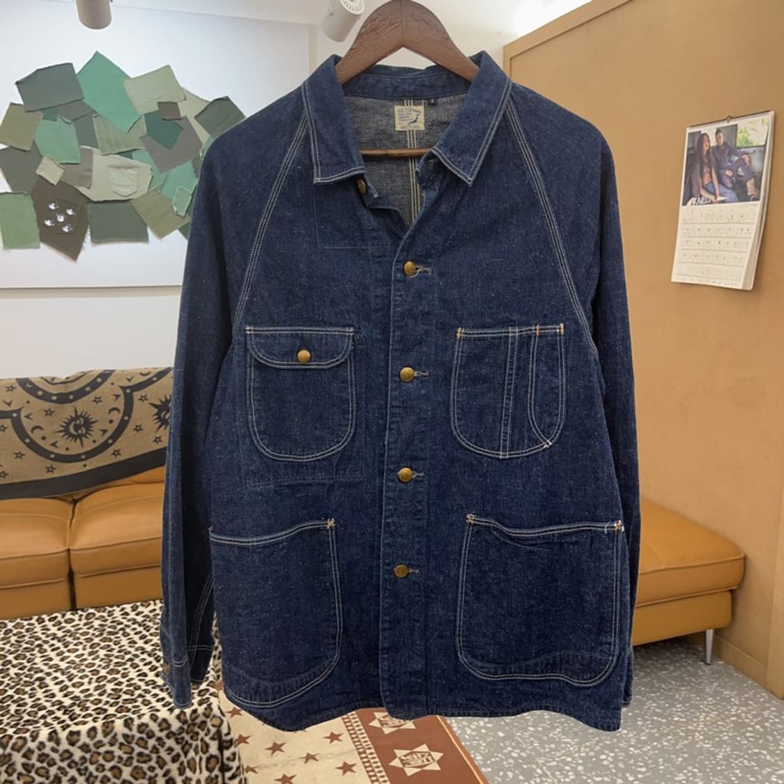 오슬로우 빈티지 재팬 데님 커버올 트러커 자켓  2 C09628 상품이미지3
