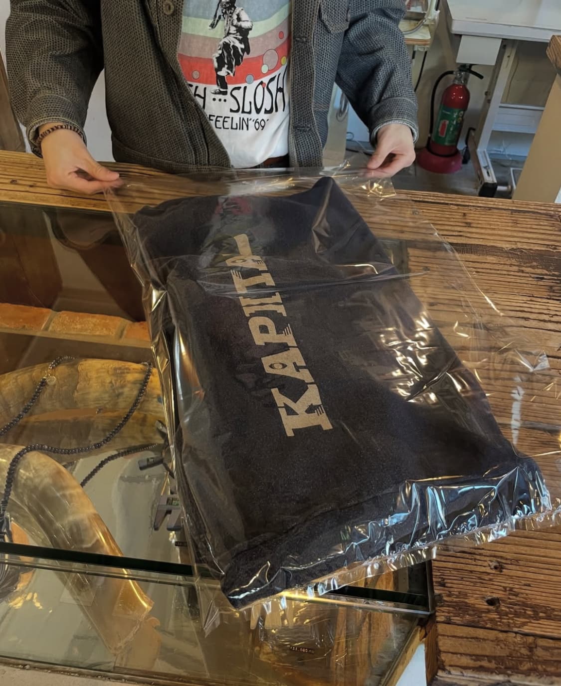 캐피탈 플리스 후드 스웨트셔츠 스피크이지 네이비 상품이미지2