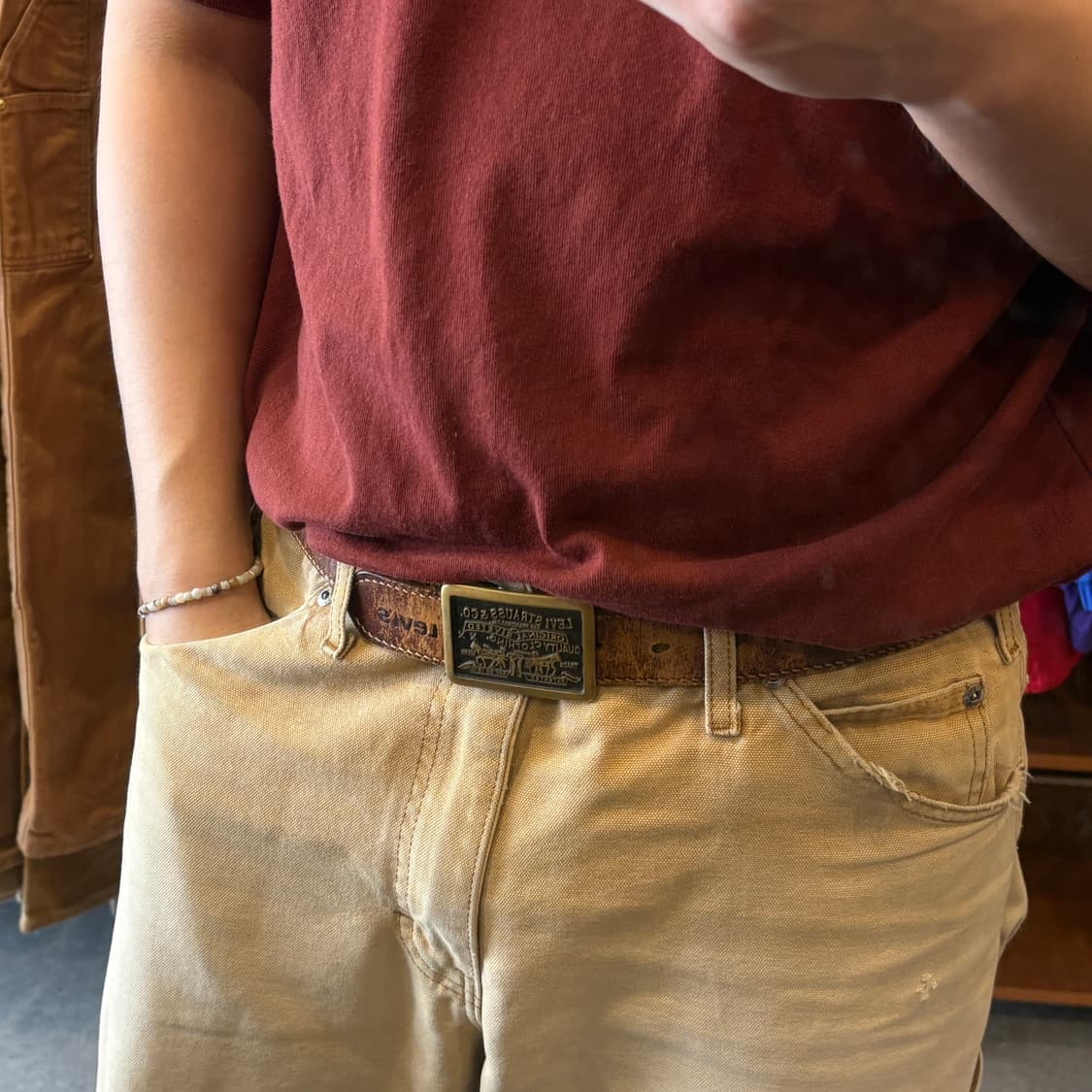 리바이스 웨스턴 버클 레더 벨트 상품이미지2