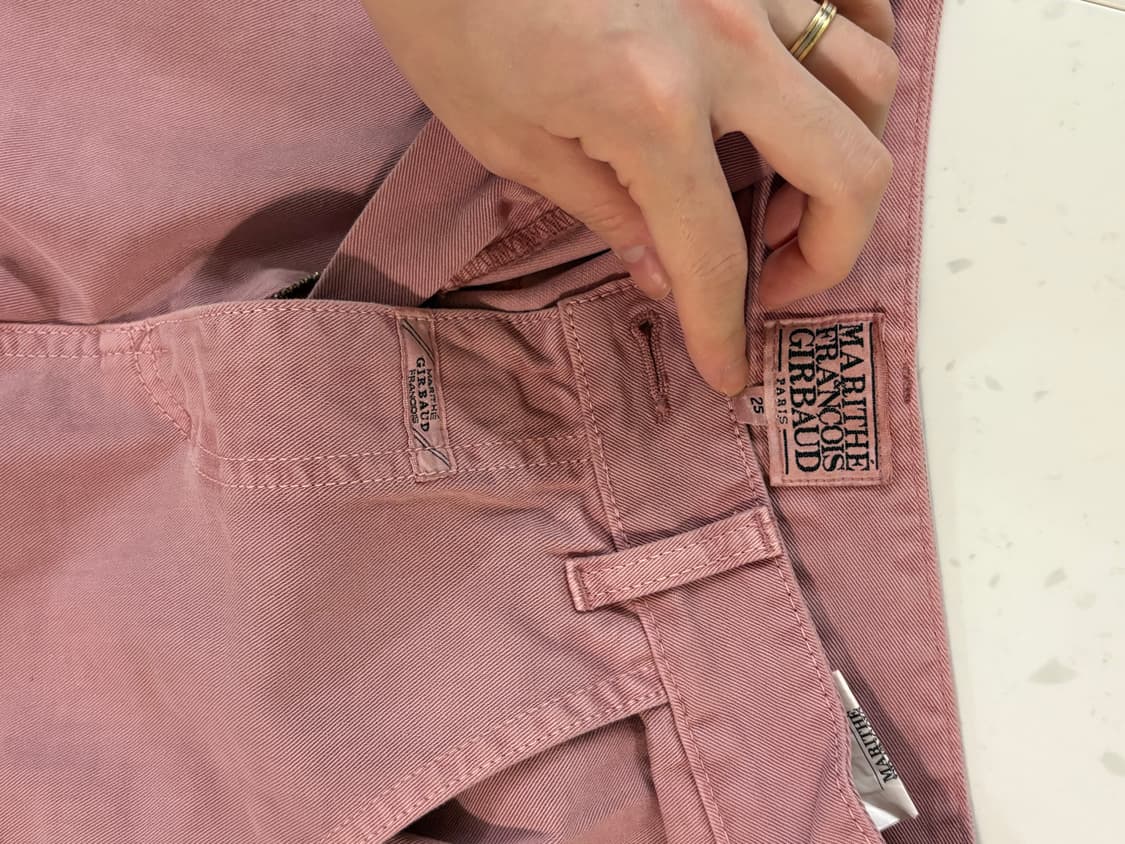 마리떼 핑크 데님팬츠 상품이미지3