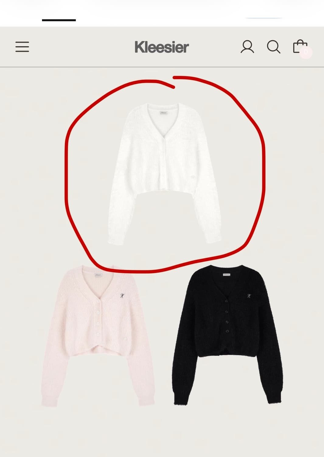 분철) 클리시어 클래식 슈가플럼 가디건 상품이미지1