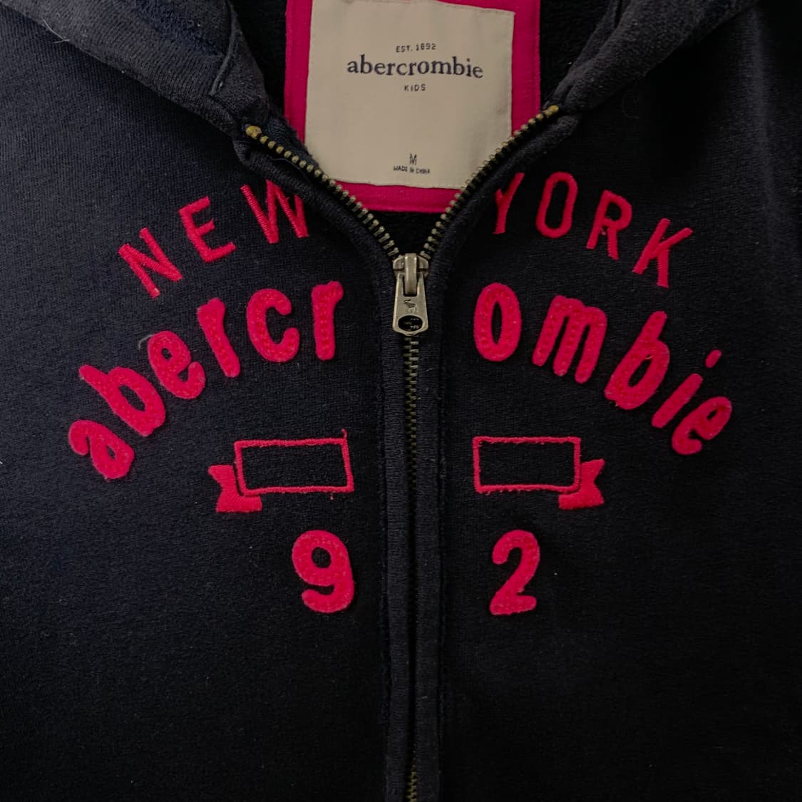 아베크롬비 y2k 와투케 딱붙핏 네이비 후드집업 상품이미지4