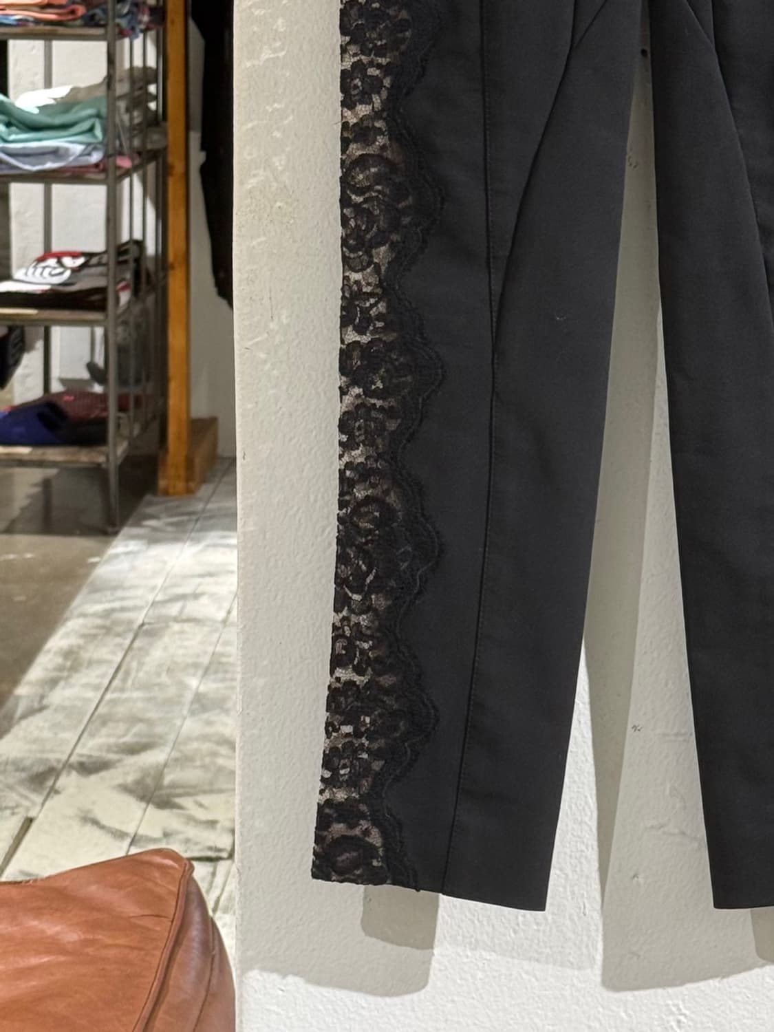 스텔라 매카트니 블랙 레이스 슬림핏 팬츠 상품이미지4