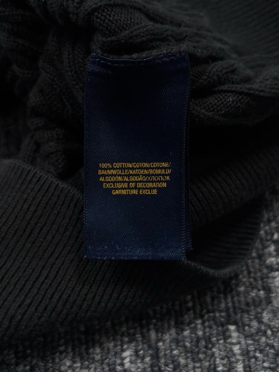 폴로 핑크 포니 블랙 꽈배기 가디건 상품이미지6