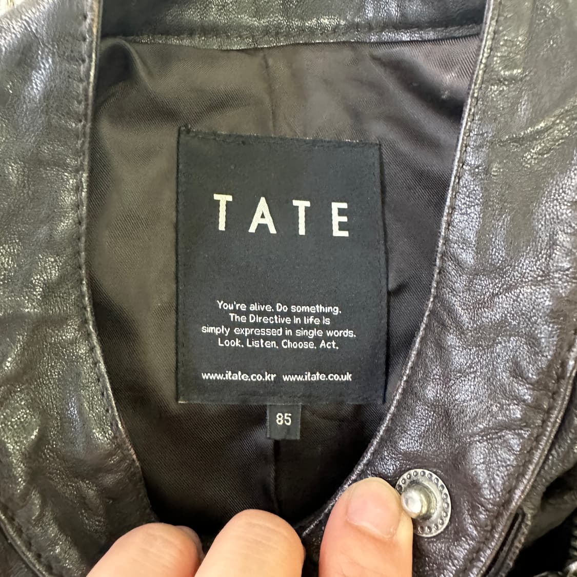 85 테이트 숏 레더 자켓 0424D 상품이미지2