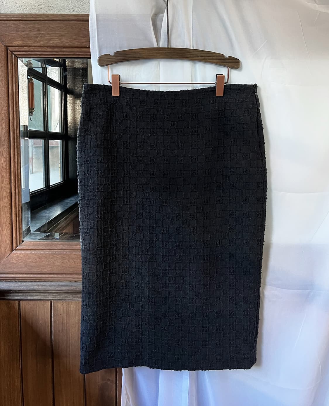 SALVATORE FERRAGAMO black tweed midi ski 상품이미지7