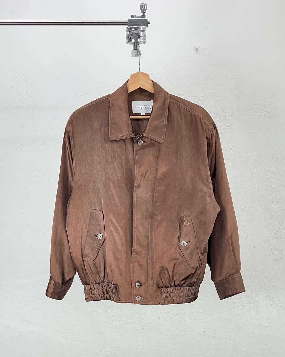 지방시 카멜 사틴 벨로어 드리즐러 블루종 자켓 상품이미지1