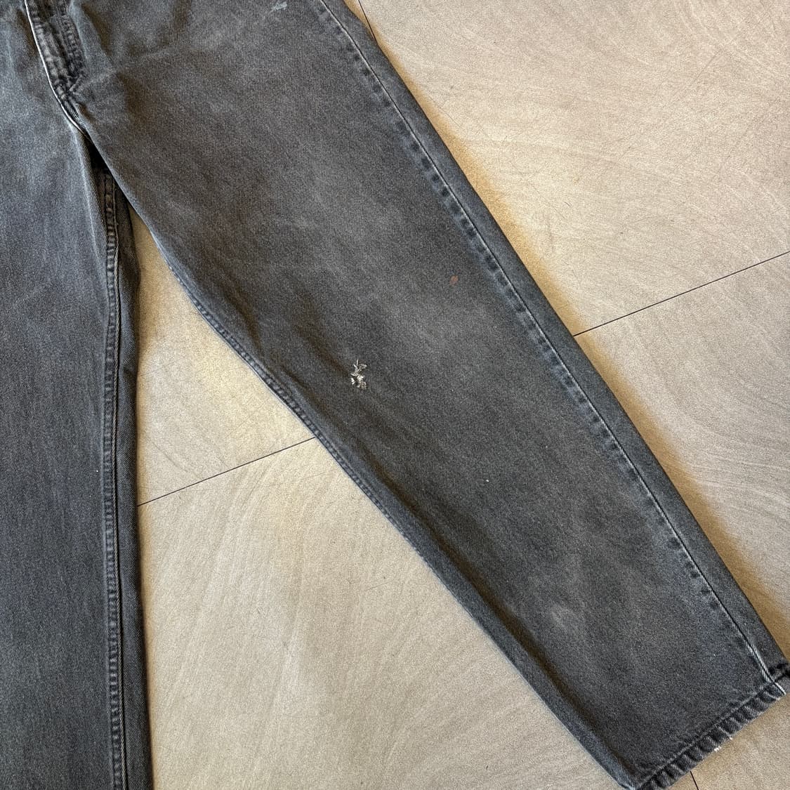 90s Levis 리바이스 550 데님 오렌지탭 블랙 팬츠  상품이미지9
