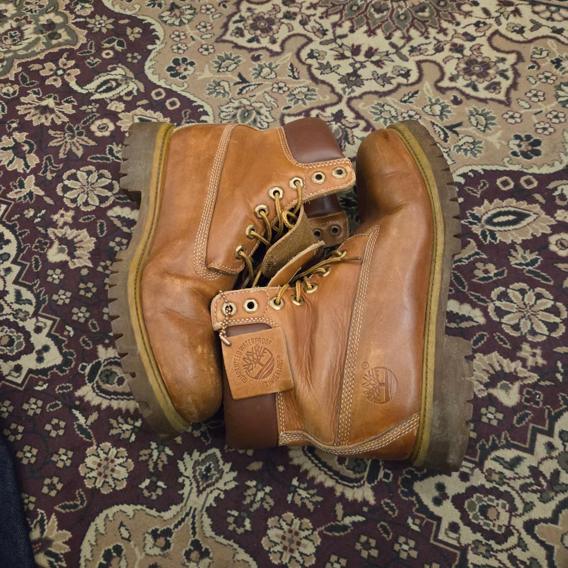 팀버랜드 6인치 브라운레더 us8.5 265-270 상품이미지5