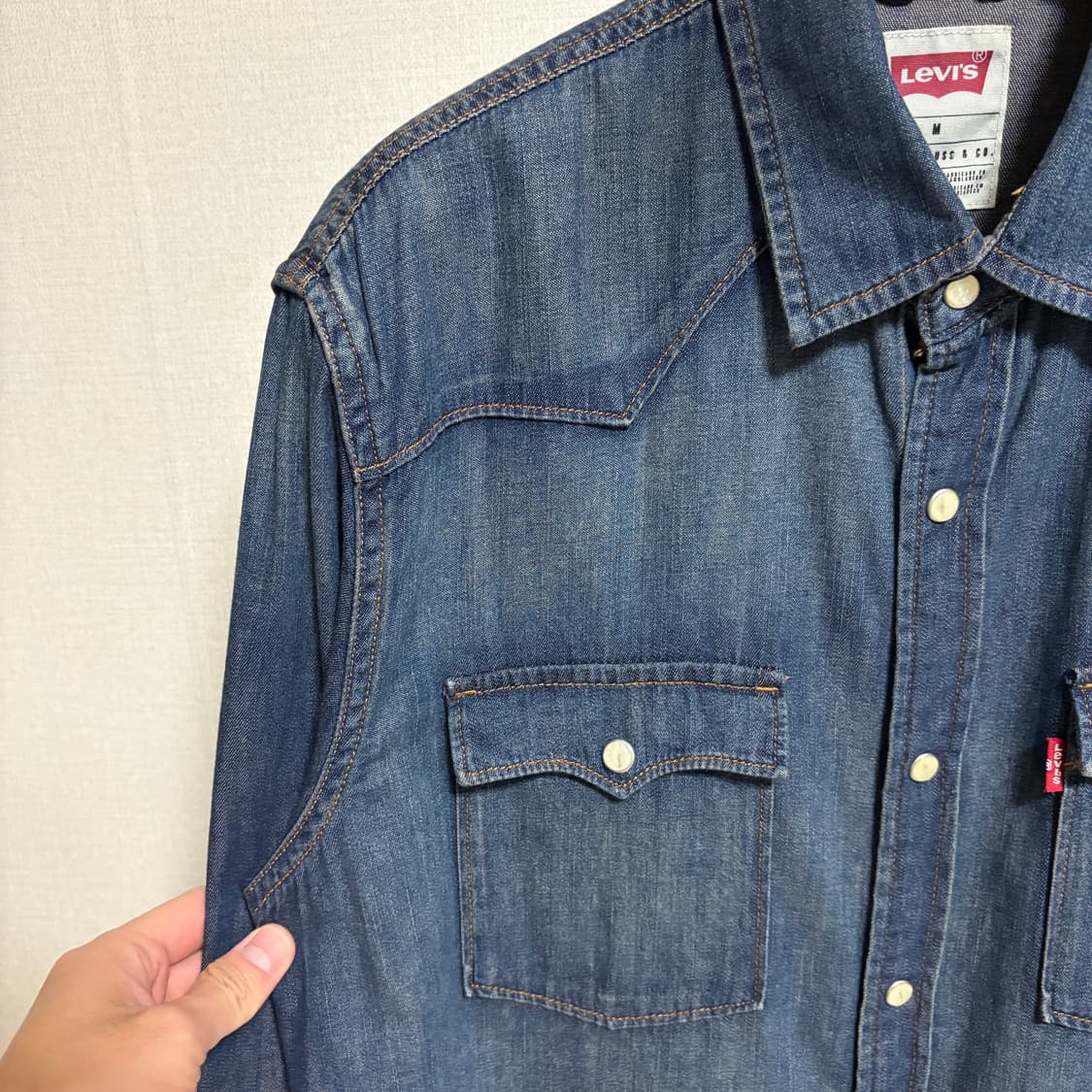 리바이스 웨스턴 데님 셔츠 / 중청, M 상품이미지6