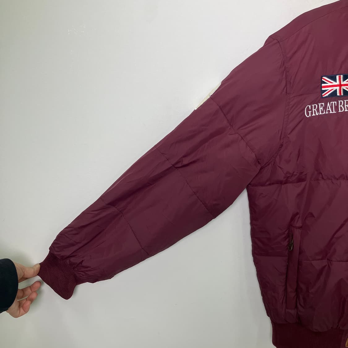 폴로 랄프로렌 버건디 UK 패딩 점퍼 M 상품이미지8