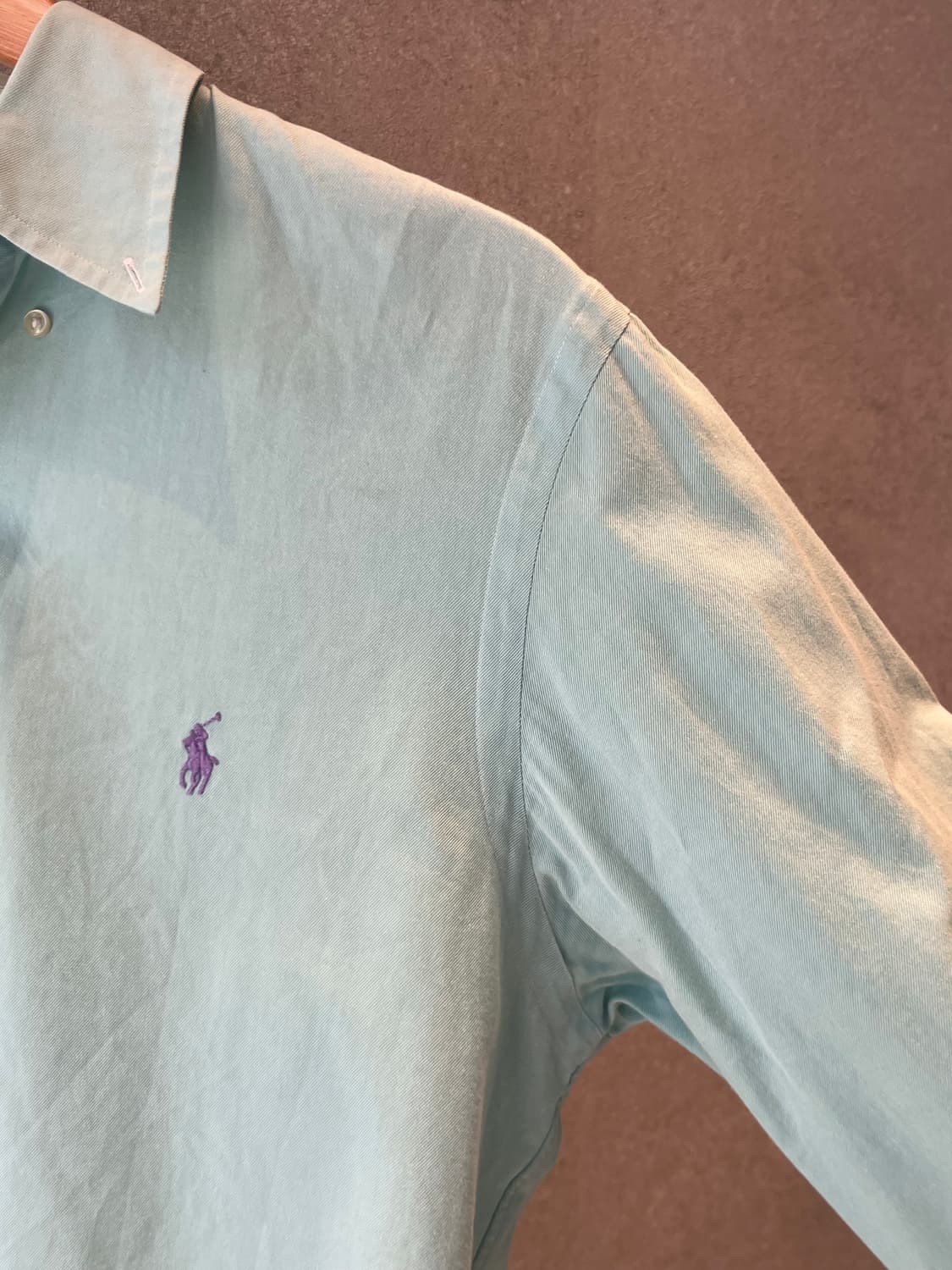 폴로 랄프 로렌 옥스퍼드 슬림핏 민트 셔츠  상품이미지4