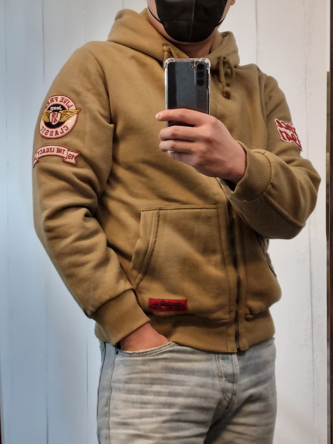 Jeep 아메카지 후드집업 XL(105) 카키 상품이미지1