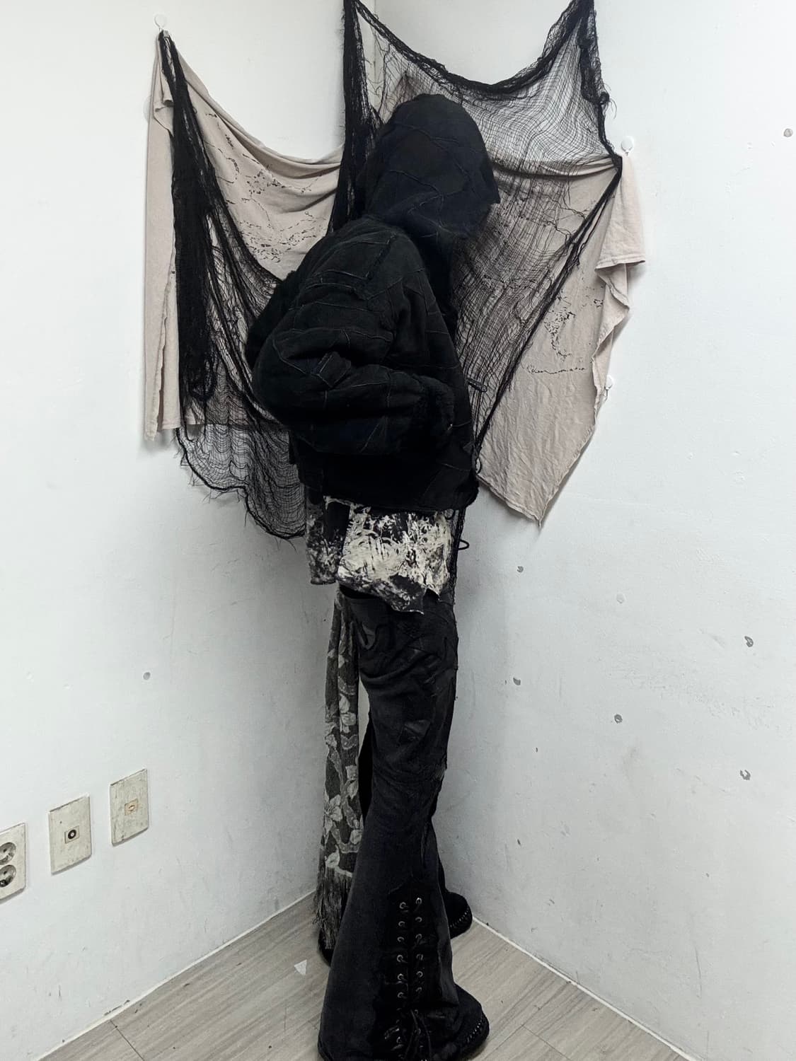 Rough Leather Sheep Fur Trimming over-Ho 상품이미지4