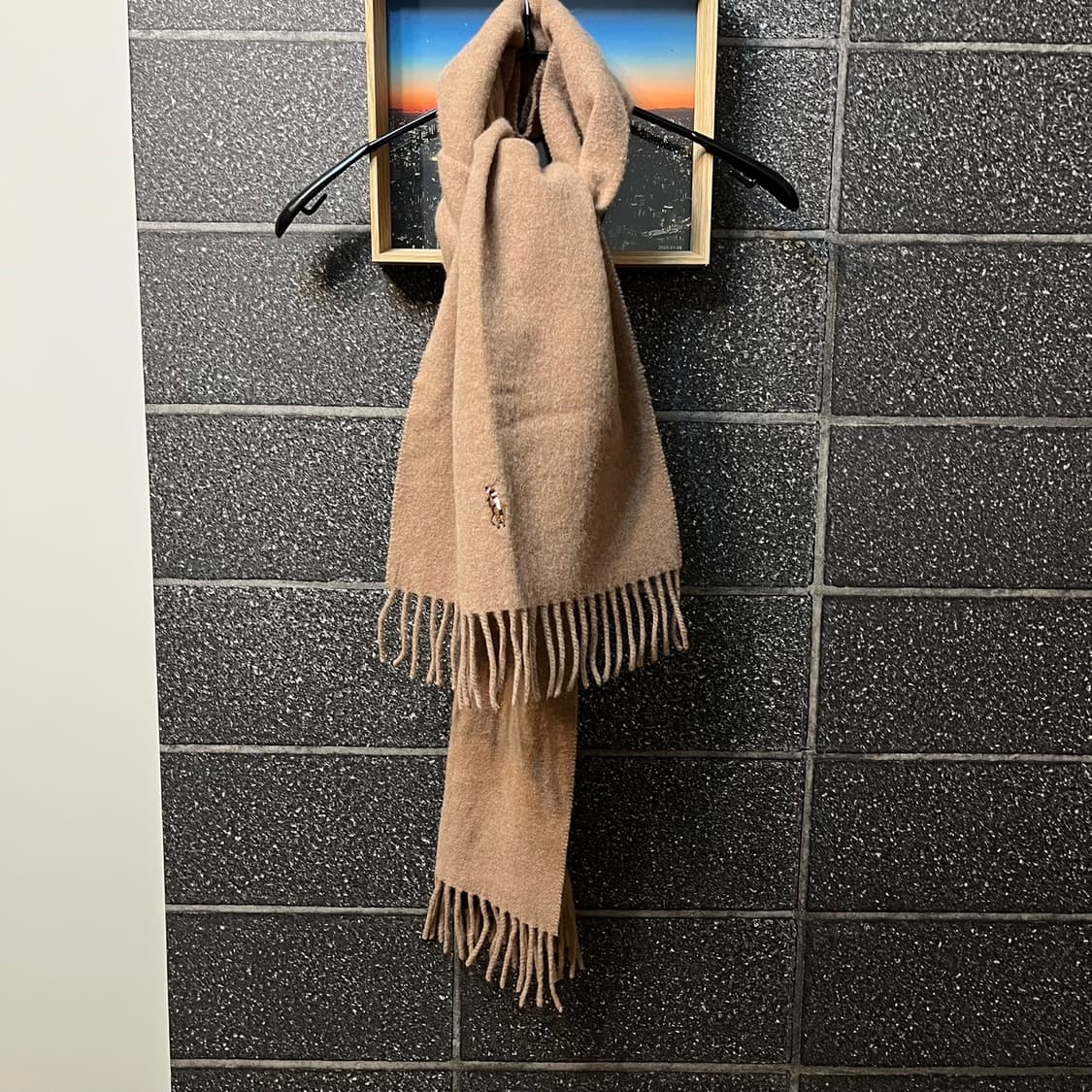 [정품] 폴로 랄프로렌 포니 울 머플러 (카멜/베이지) 목도리 상품이미지1