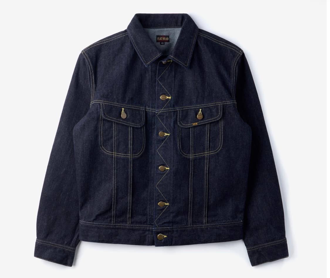 더플랫헤드 데님자켓 리라이더 40사이즈(완전 새제품)FN-OJ-D103 상품이미지1