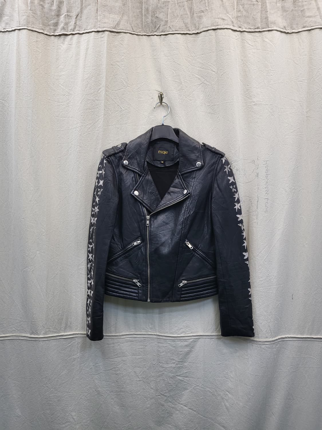 maje 별 라이더 가죽 자켓 상품이미지1