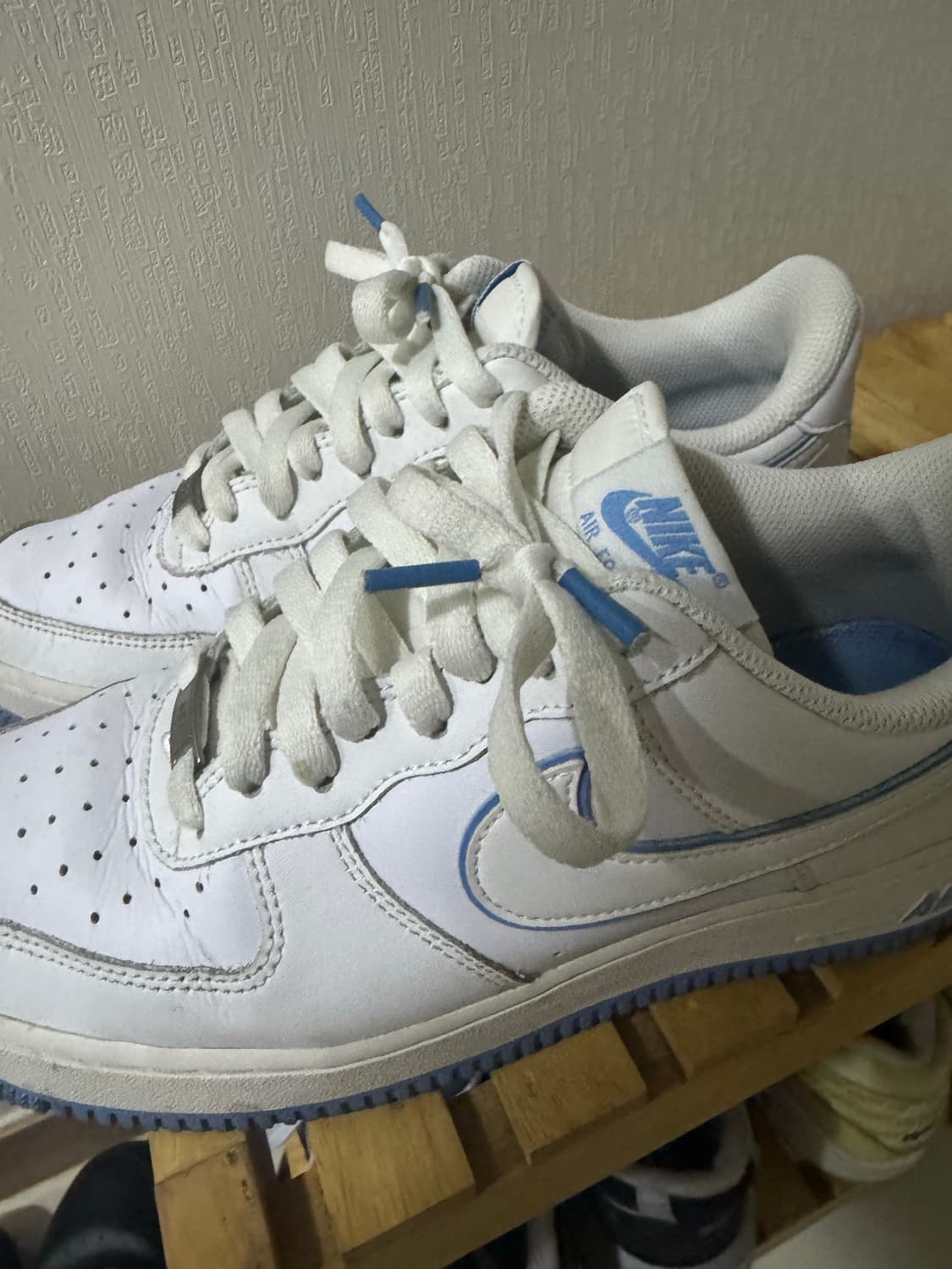 나이키 에어포스 화이트 유니버시티 블루 260 상품이미지2