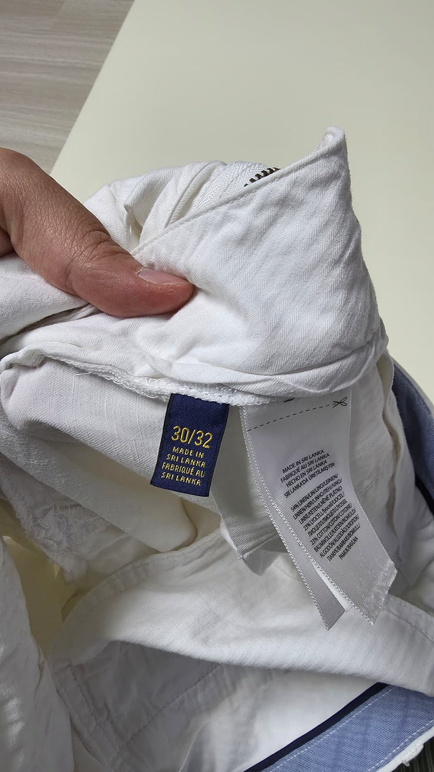 폴로 리넨팬츠 클래식핏 화이트 30/32 사이즈 판매합니다 상품이미지4