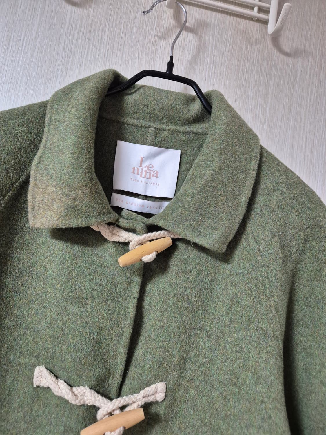 르니나 비올라 핸드메이드 더플코트 모스그린 상품이미지8